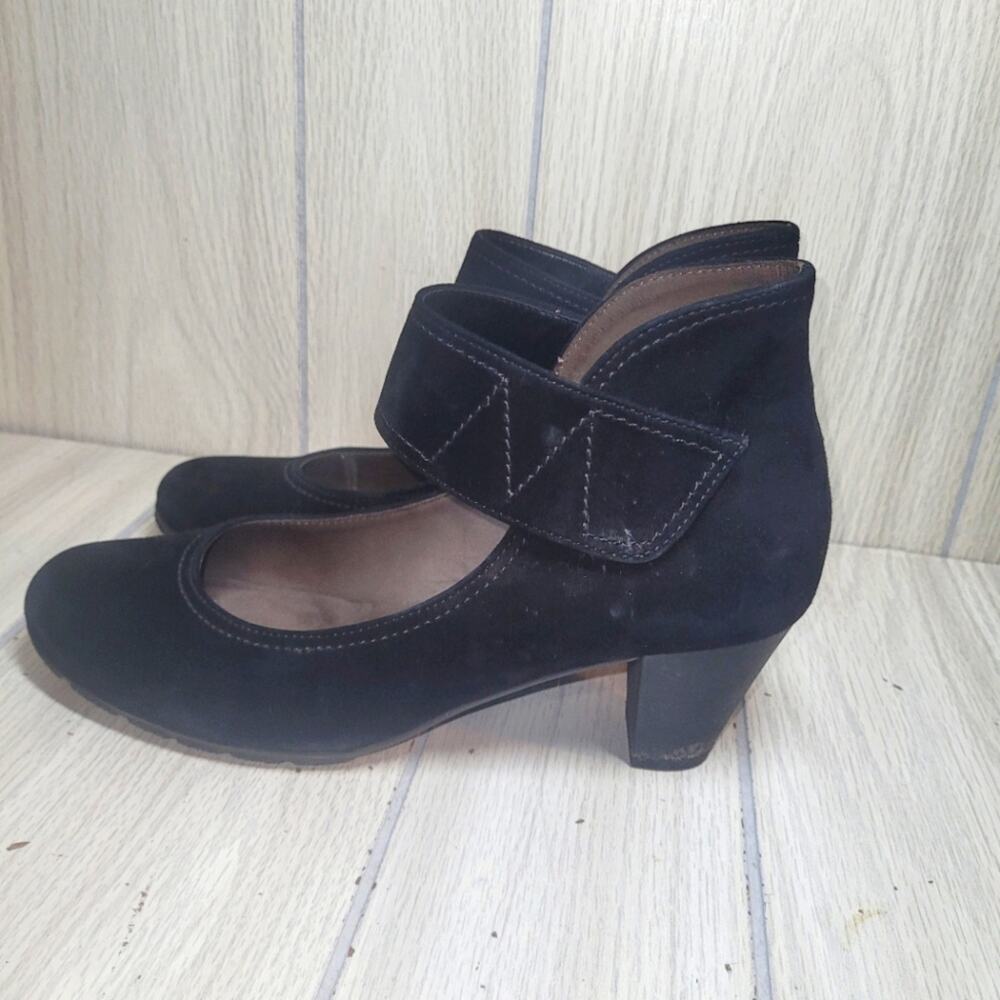 Gabor Womens Black Suede Leather Wedge Shoes UK 5.5  US 8 Whimsy Goth Witchy